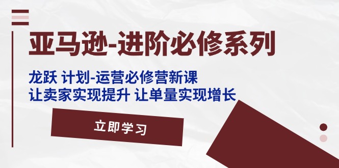 （11623期）亚马逊-进阶必修系列，龙跃 计划-运营必修营新课，让卖家实现提升 让单…-蓝悦项目网