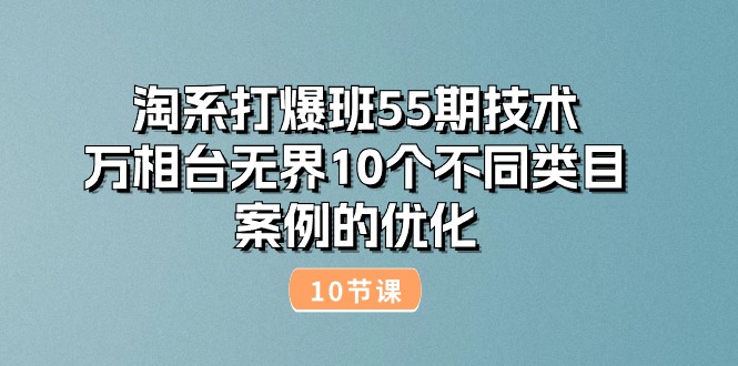 淘系打爆班55期技术：万相台无界10个不同类目案例的优化（10节）-蓝悦项目网