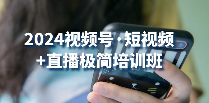 2024视频号短视频+直播极简培训班：抓住视频号风口，流量红利-蓝悦项目网