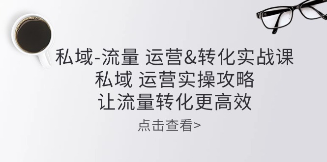 私域流量运营&转化实操课：私域运营实操攻略，让流量转化更高效-蓝悦项目网