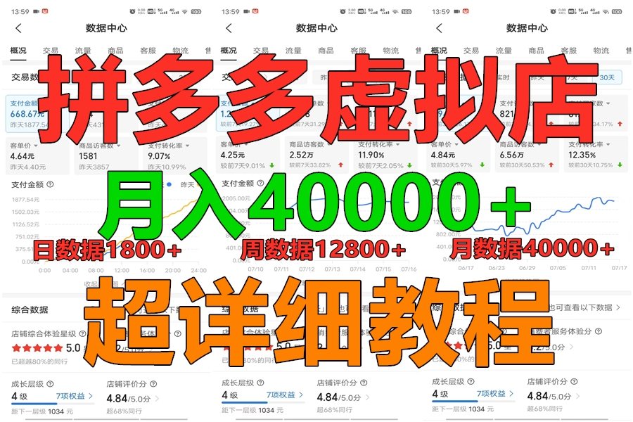 拼多多虚拟电商训练营月入40000+，全网最详细，你做你也行，暴利稳定长久-蓝悦项目网