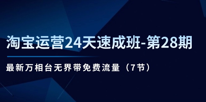 （11182期）淘宝运营24天速成班-第28期：最新万相台无界带免费流量（7节）-蓝悦项目网