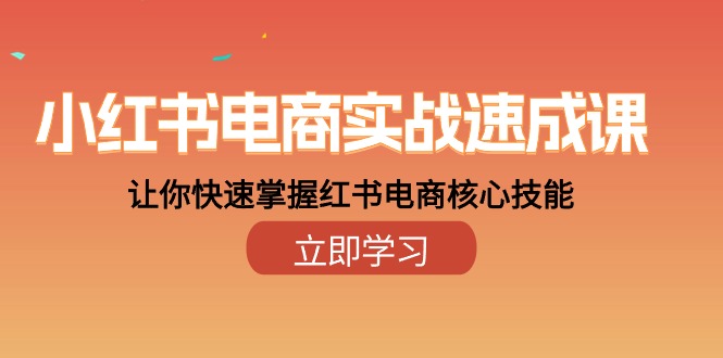 小红书电商实战演练速成课，让你快速把握小红书电子商务核心技能（28课）-蓝悦项目网