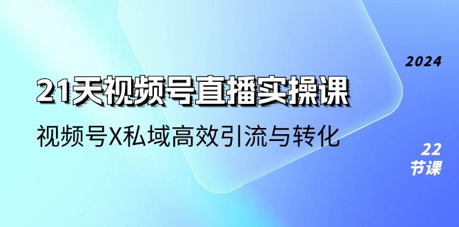 （10966期）21天-视频号直播实操课，视频号X私域高效引流与转化（22节课）-蓝悦项目网