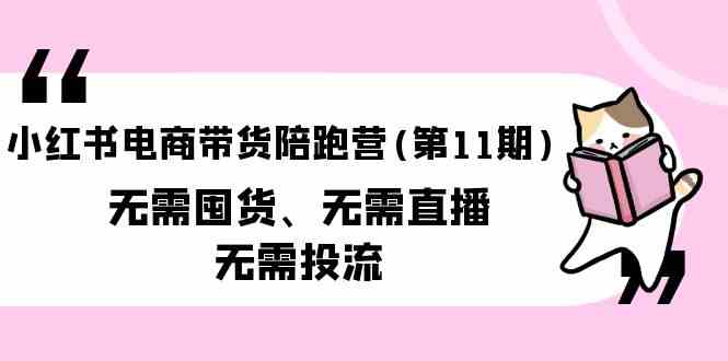 小红书电商卖货陪跑营(第11期)无需囤货、不用直播间、不用投流-蓝悦项目网