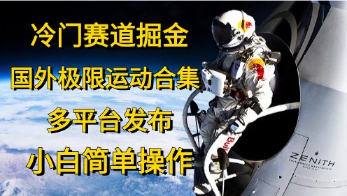 （10745期）冷门赛道掘金，国外极限运动视频合集，多平台发布，小白简单操作-蓝悦项目网