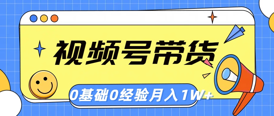 （10723期）微信视频号轻创业卖货，零基础，零经验，月入1w-蓝悦项目网