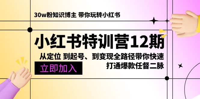 （10666期）小红书的夏令营12期：从精准定位 到养号、到转现全路径陪你迅速连通爆品任督二脉-蓝悦项目网