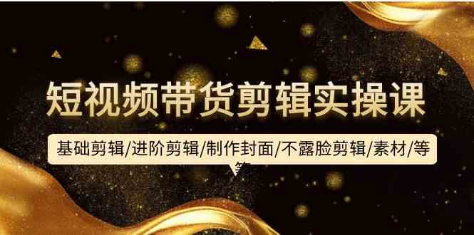 短视频卖货视频剪辑实操课：基本视频剪辑/升阶视频剪辑/制作封面/不露脸视频剪辑/素材内容/等-蓝悦项目网