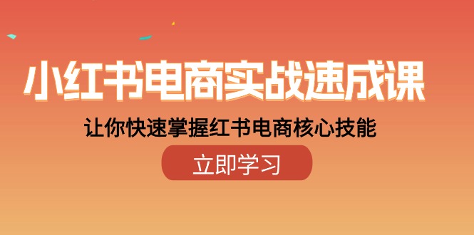 （10384期）小红书电商实战演练速成课，让你快速把握小红书电子商务核心技能（28课）-蓝悦项目网