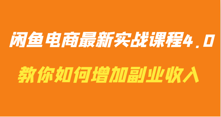 闲鱼平台电子商务全新实战演练课程内容4.0-手把手教你迅速增加兼职收入-蓝悦项目网