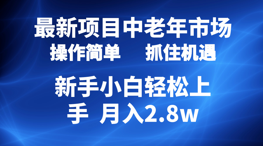 （10147期） 2024最新投资项目，中老年人销售市场，养号简易，7条著作增粉4000 ，单月转现2.8w-蓝悦项目网