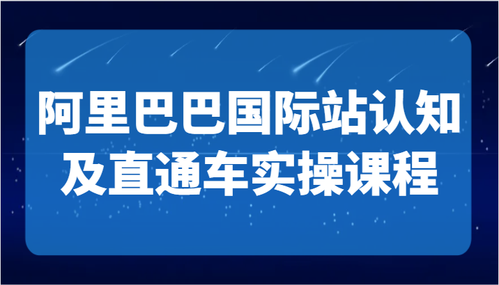 阿里巴巴国际站认知能力及淘宝直通车实操课-国际性房地产逻辑性、国际站运营精准定位、TOP商家运营构思-蓝悦项目网
