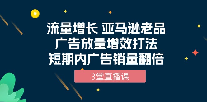 （10112期）流量增长 亚马逊平台老品广告宣传放量上涨提质增效玩法，短时间广告宣传销售量翻番（3堂视频课堂）-暖阳网-蓝悦网,福缘网,冒泡网资源整合-蓝悦项目网