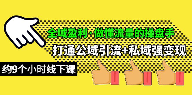 （10045期）示范区赢利·做懂流量股票操盘手，连通公域流量引流方法 公域强转现，约9小时面授课-蓝悦项目网