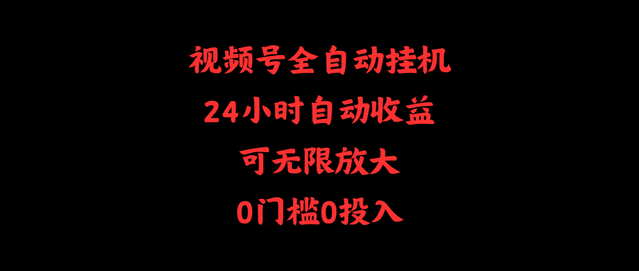 （10031期）视频号全自动挂机，24小时自动收益，可无限放大，0门槛0投入-蓝悦项目网