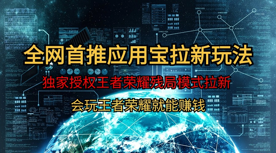 （9907期）【独家首发】腾讯应用宝腾讯王者荣耀残棋方式拉新生态，轻轻松松日如1000-蓝悦项目网