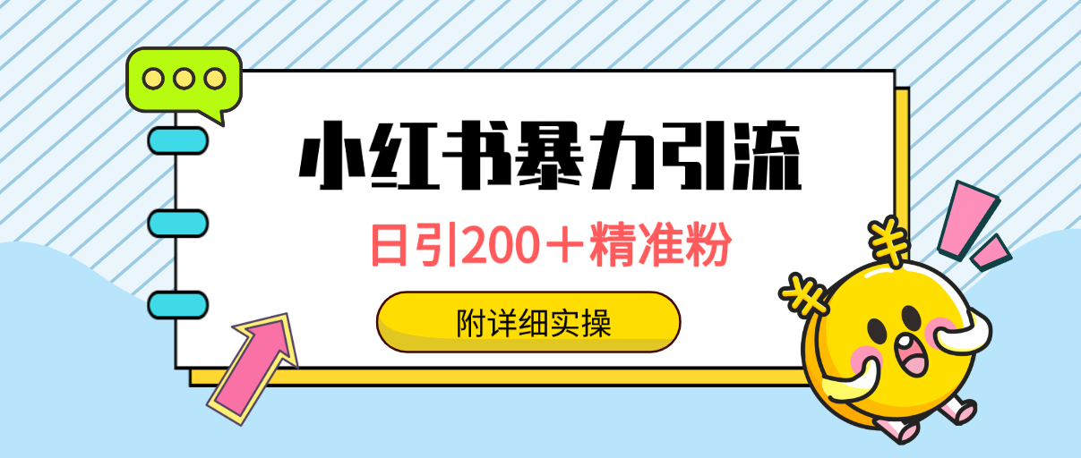 （9582期）小红书的暴力行为引流方法秘笈，日引200＋精准粉，一键精准推送数万人，附详尽实际操作-蓝悦项目网