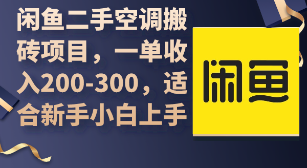 （9539期）闲鱼二手中央空调搬砖项目，一单收益200-300，适宜新手入门入门-蓝悦项目网