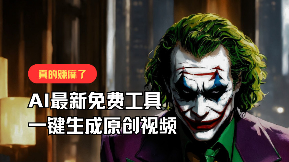 最新免费AI专用工具，一键生成原创短视频，佛性运送，轻轻松松月入10000 ！-蓝悦项目网