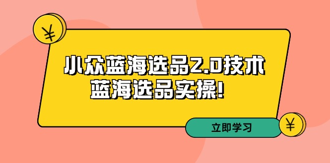 （9189期）拼多多培训第33期：小众蓝海选品2.0技术-蓝海选品实操！-蓝悦项目网