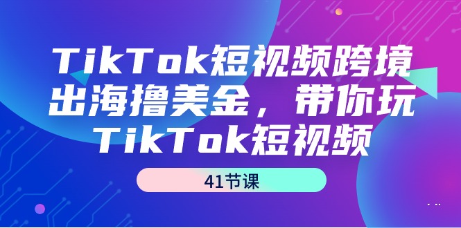 （9155期）TikTok小视频跨境出海撸美元，带你玩TikTok小视频（41堂课）-蓝悦项目网