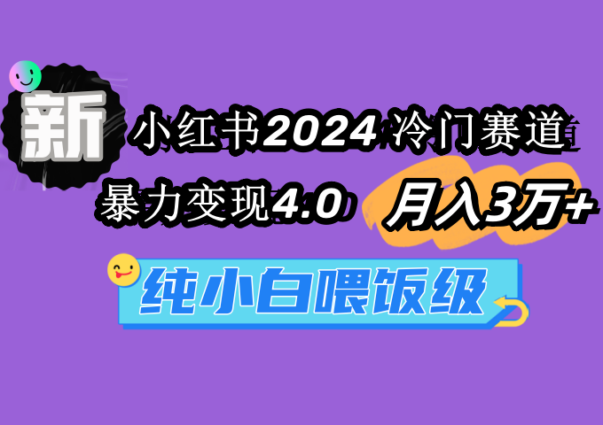 （9134期）小红书2024冷门赛道 月入3万+ 暴力变现4.0 纯小白喂饭级-蓝悦项目网