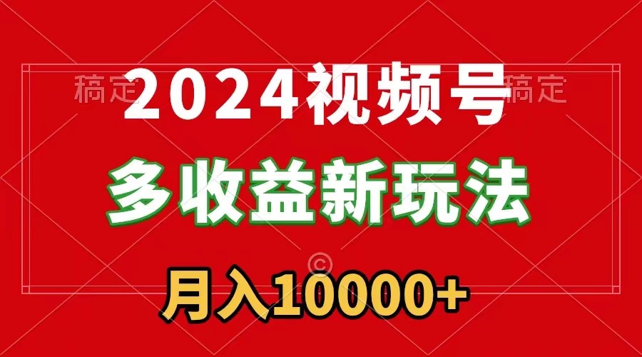 （8994期）2024微信视频号多盈利新模式，每日5min，月入1w ，新手入门都可以简易入门-蓝悦项目网