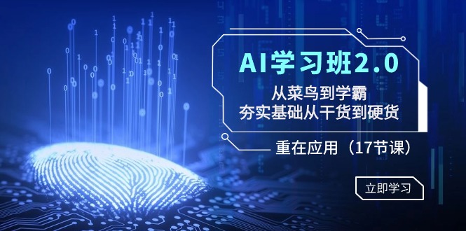 （8964期）AI学习班2.0：从菜鸟到学霸，夯实基础从干货到硬货，重在应用（17节课）-蓝悦项目网