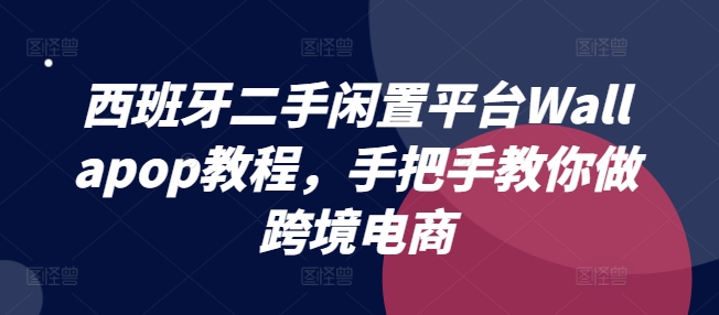 意大利二手闲置服务平台Wallapop实例教程，教你如何做跨境电商-蓝悦项目网