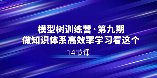 （8725期）模型树夏令营·第九期，做知识结构高效学习看这些（14堂课）-蓝悦项目网