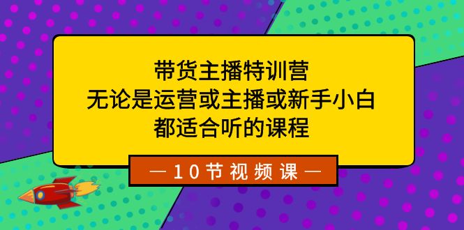 （8464期）卖货主播夏令营：不论是经营或网络主播或新手入门，都很适合听得课程内容-蓝悦项目网