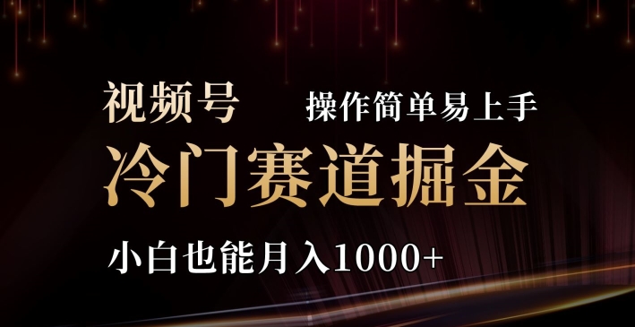 2024微信视频号三国小众跑道掘金队，使用方便快速上手，新手也可以月入1000-蓝悦项目网