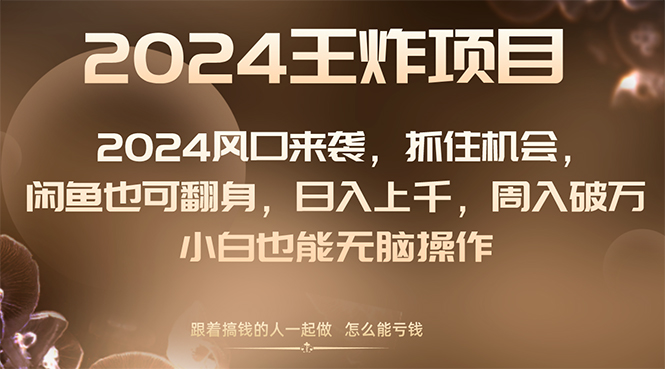 （8401期）2024蓝海项目来临，把握机会，闲鱼平台也可以翻盘，日入过千，周入过万，新手…-蓝悦项目网