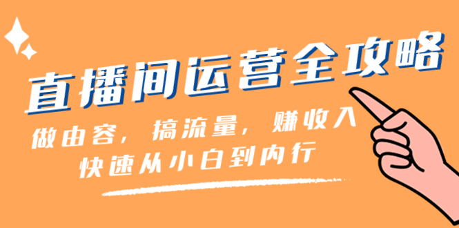 （8242期）直播间-运营全攻略：做由容，搞流量，赚收入一快速从小白到内行（46节课）-蓝悦项目网