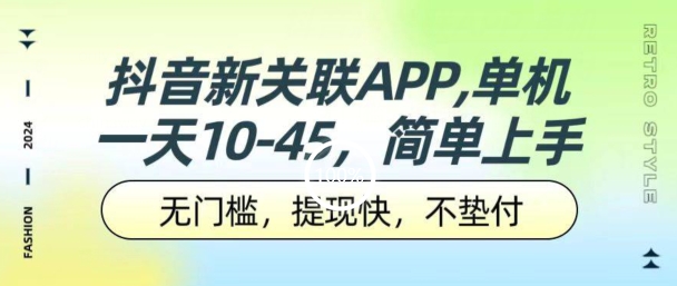 抖音新关系APP，单机版一天10-45.零门槛，取现快，不垫款，可以多机器设备-蓝悦项目网