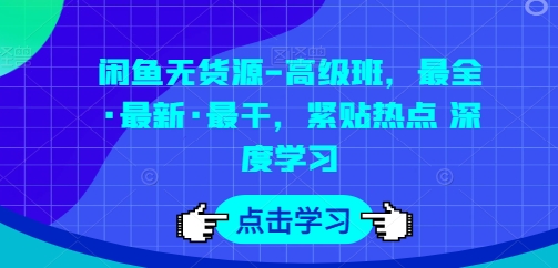 闲鱼平台无货源电商-提高班，最齐·全新·最干，紧靠网络热点 深度神经网络-蓝悦项目网