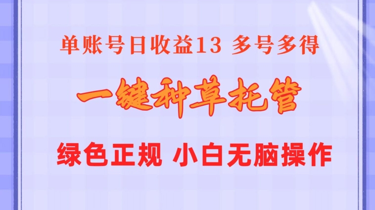 一键种草托管 单账号15分钟13元  10个账号一天130  绿色稳定 可无限推广-蓝悦项目网