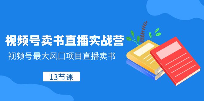 （8080期）微信视频号-开书店直播间实战营，微信视频号较大风囗新项目直播卖书（13堂课）-暖阳网-优质付费教程和创业项目大全-蓝悦项目网