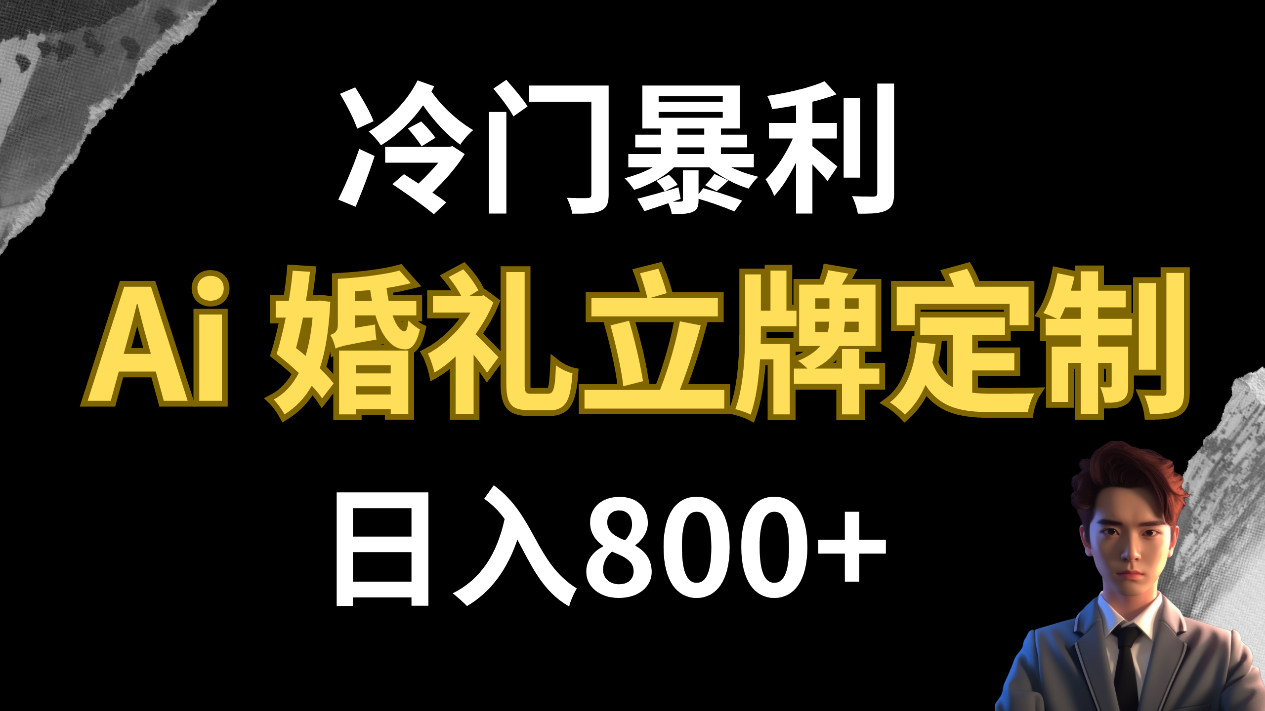 （7770期）小众赚钱项目 AI婚宴广告牌订制 日入800-蓝悦项目网