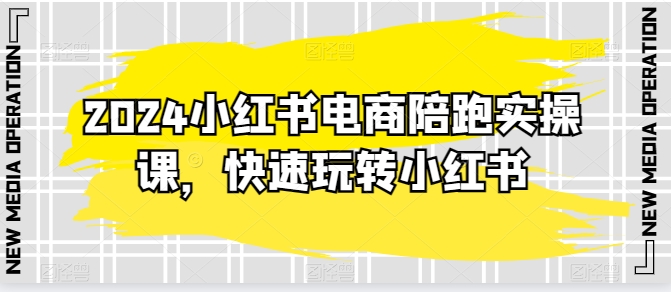 2024小红书电商陪跑实操课，迅速轻松玩小红书的，超出20节精细化管理课程内容-蓝悦项目网