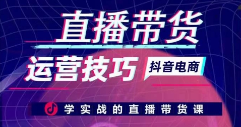 直播带货运营方法，学实战的直播卖货课-蓝悦项目网