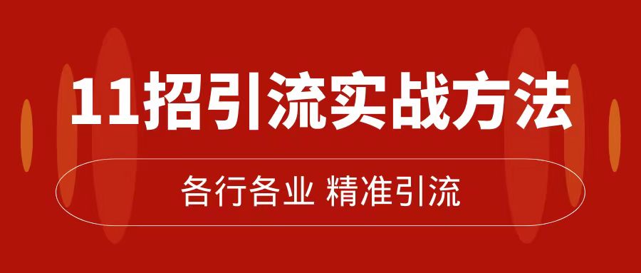 （7386期）精准引流方法术：11吸引流实战演练方式，使你私域流量池加到爆（11堂课完整篇）-蓝悦项目网