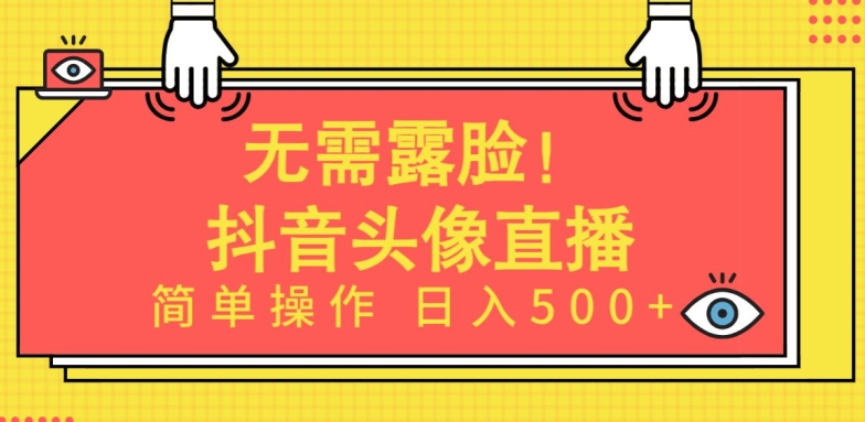 无需露脸，Ai头像直播项目，简单操作日入500+【揭秘】-蓝悦项目网