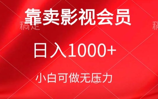 靠卖影视会员，日入1000+，落地保姆级教程，新手可学【揭秘】-蓝悦项目网