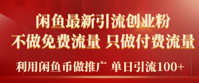 2024年闲鱼币推广引流创业粉，不做免费流量，只做付费流量，单日引流100+-蓝悦项目网