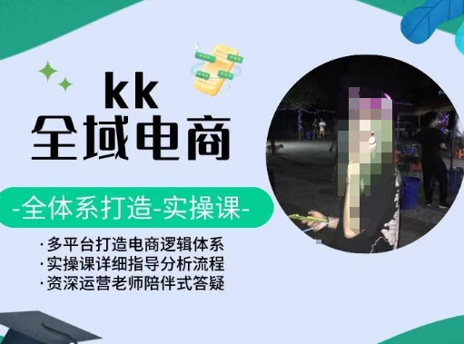 KK全域电商，全体系打造实操课，多平台打造电商逻辑体系-蓝悦项目网