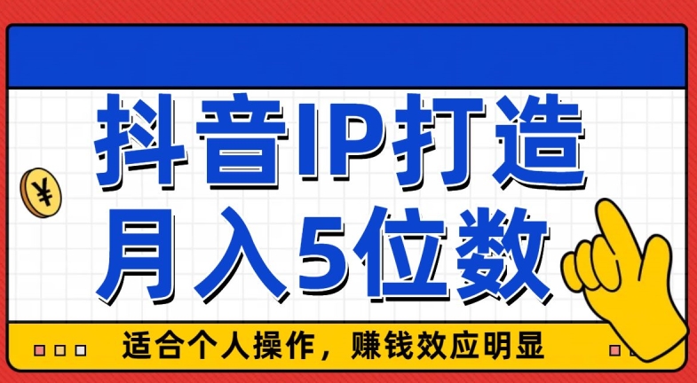 抖音IP打造，适合个人操作，赚钱效应明显，月入5位数-蓝悦项目网