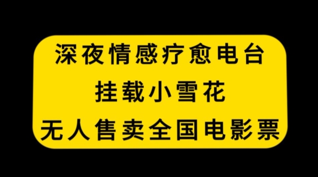 深夜情感疗愈电台，挂载小雪花，无人售卖全国电影票【揭秘】-蓝悦项目网