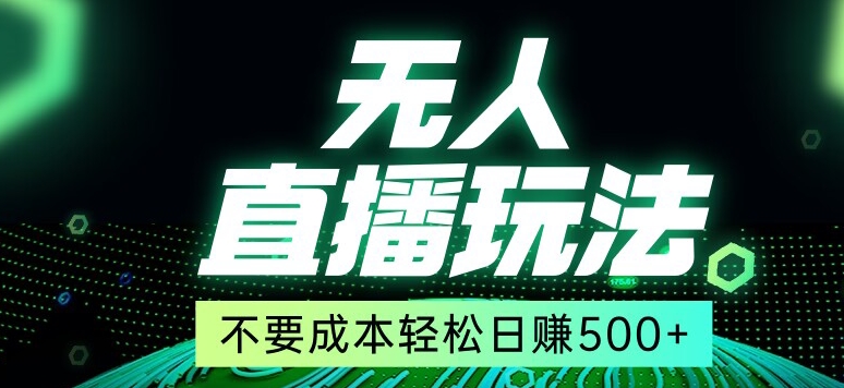 全网首发24年最新无人直播玩法，不需要成本，无需人力，一台电脑24小时为你工作-蓝悦项目网